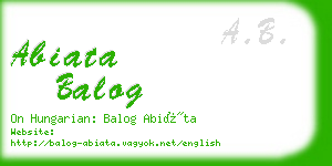 abiata balog business card